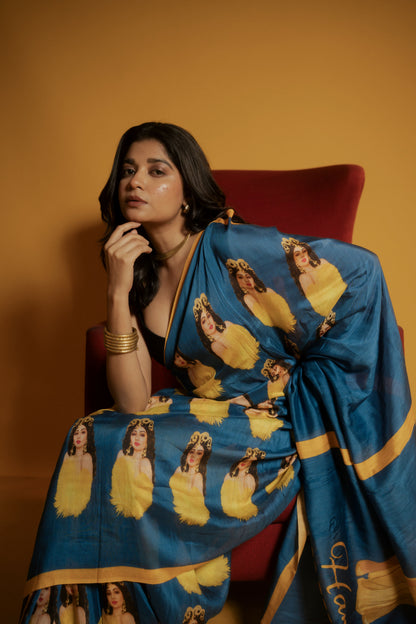 Hawa Hawai Blue Silk Saree