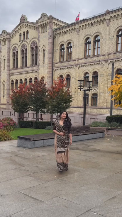 Coffee & Cocoa Mul Cotton Saree