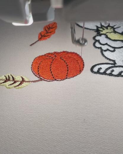 Snoopy Pumpkin Embroidered Sweatshirt