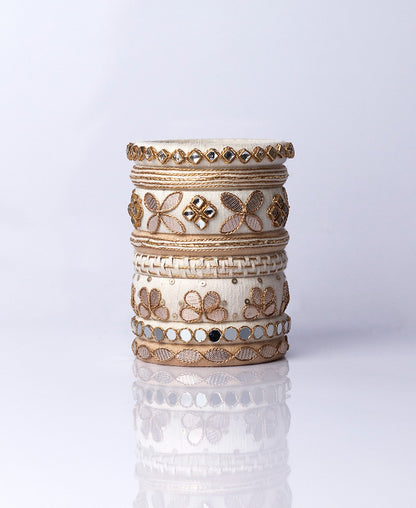 Pearl Gota Work and Kundan Design Bangles