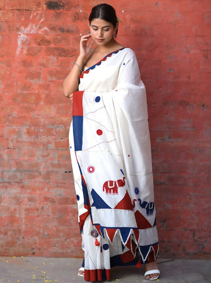 अप्सरा White Saree