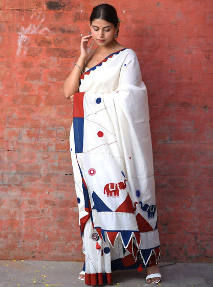 अप्सरा White Saree