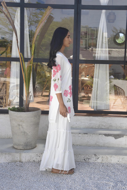 Dogwood Sharara Set in White