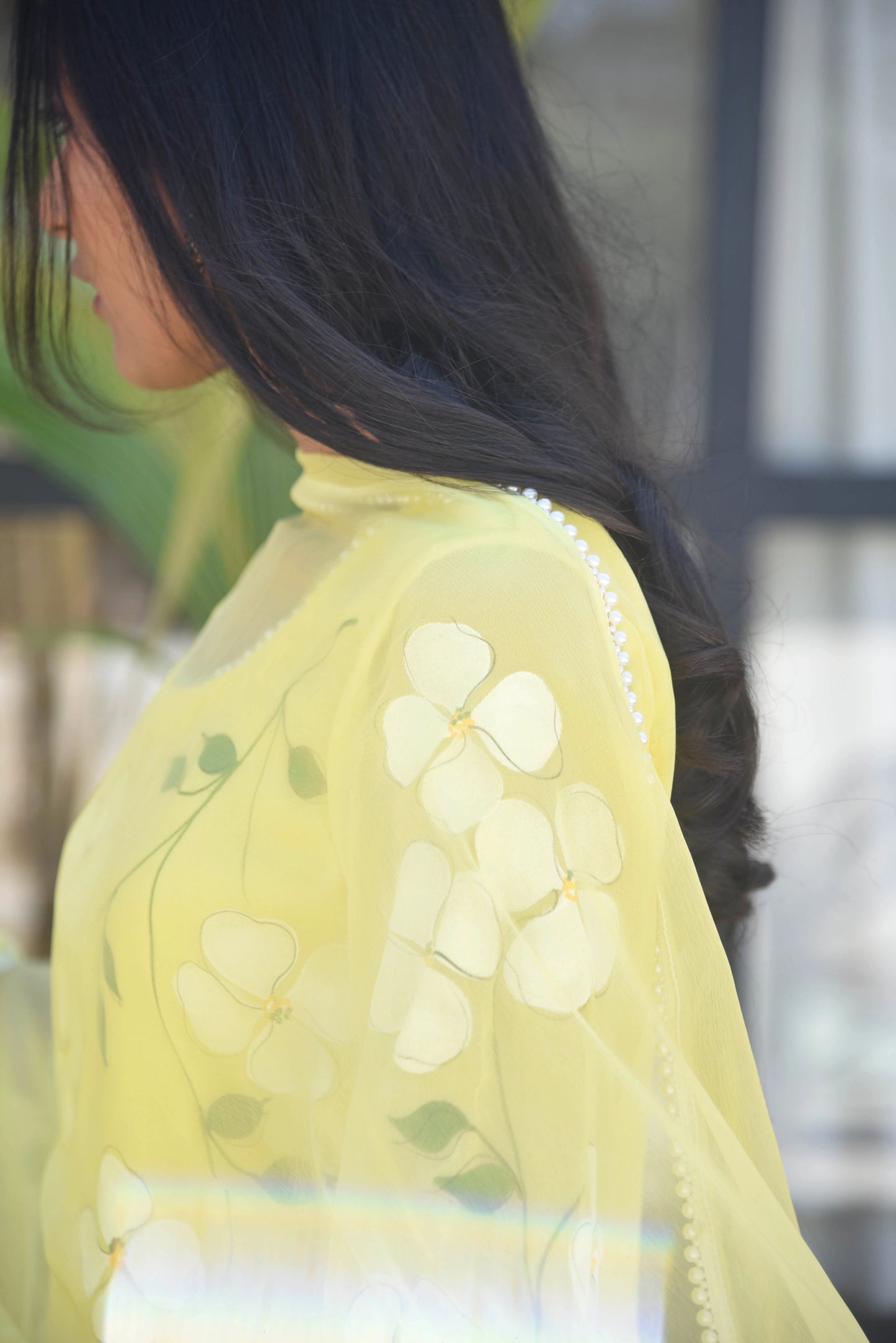 Dogwood Sharara Set in Yellow