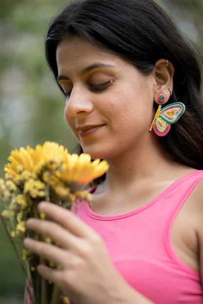 Titli Beaded Dangle Drop Earrings