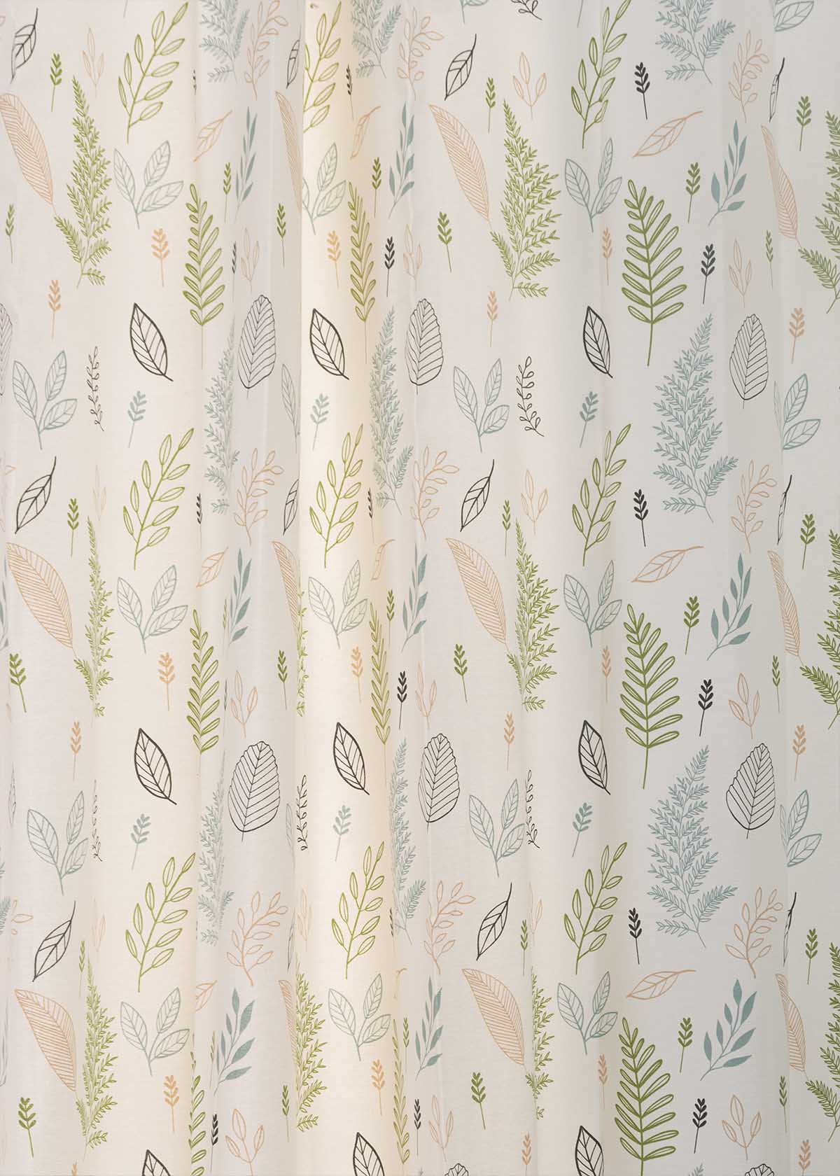 Room Darkening - Rustling Green Leaves Cotton Curtain