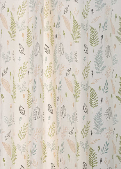 Room Darkening - Rustling Green Leaves Cotton Curtain