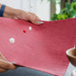 Woven Ruby Red Wipeable & Reversible Cotton Placemats