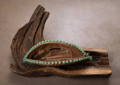 Brunnera Bloom Half Moon Clutch Bag