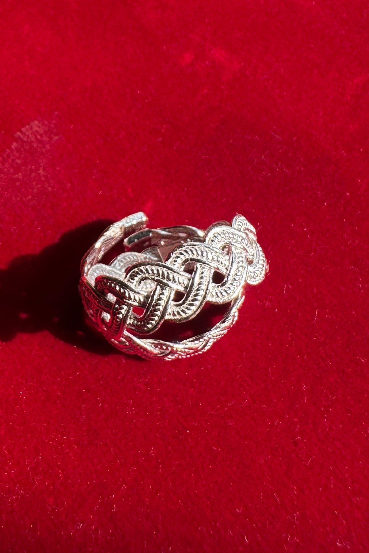 Silver Ring Braided