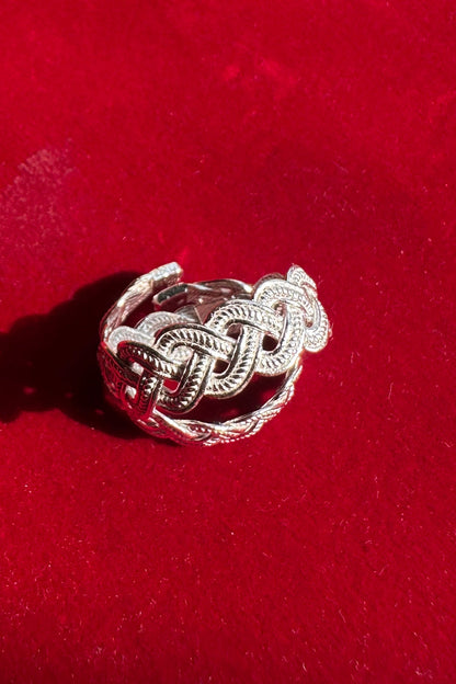 Silver Ring Braided