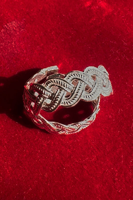 Silver Ring Braided