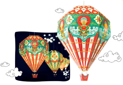 Red Hot Air Balloon DIY Paper Lamp Shade