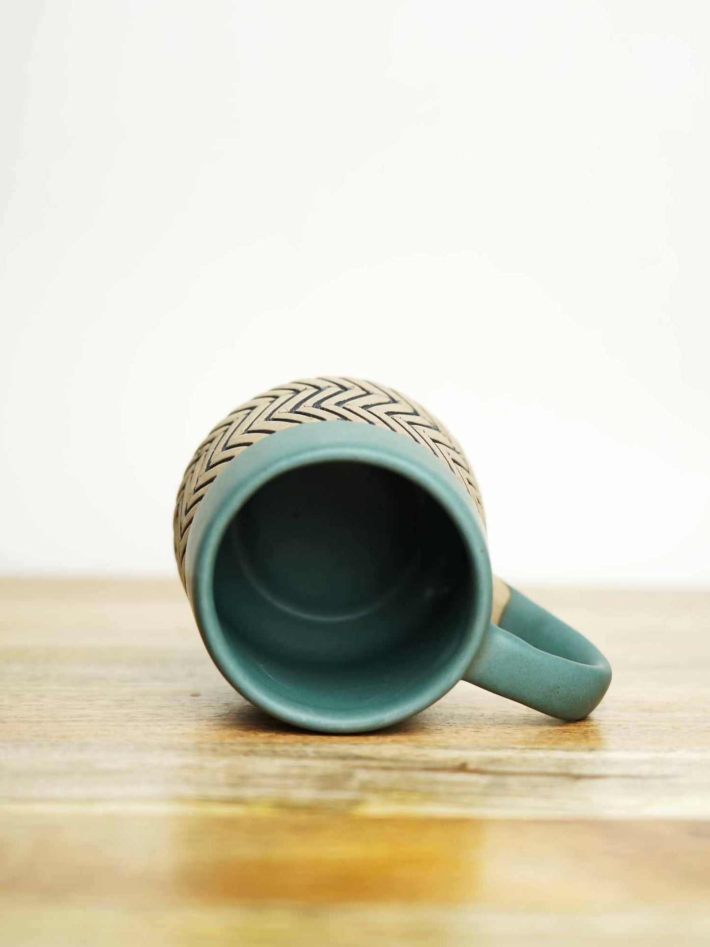 Earthy Matte Chevron Mug- Set of 2