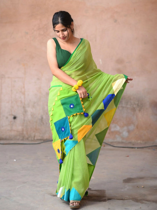 अंगूरी Light Green Saree