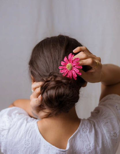 Hairstick ~ Pink Daisy