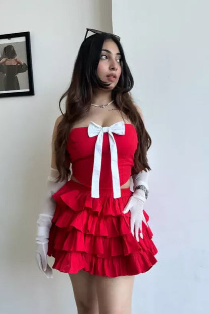 Red Bow Co-ord Set