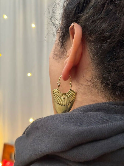 Nefertiti Brass Earrings