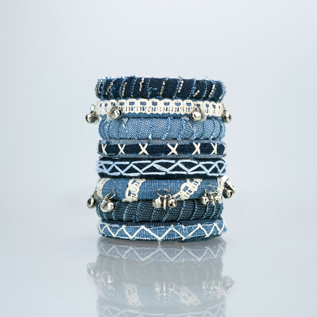 Harmony Denim Bangle Set