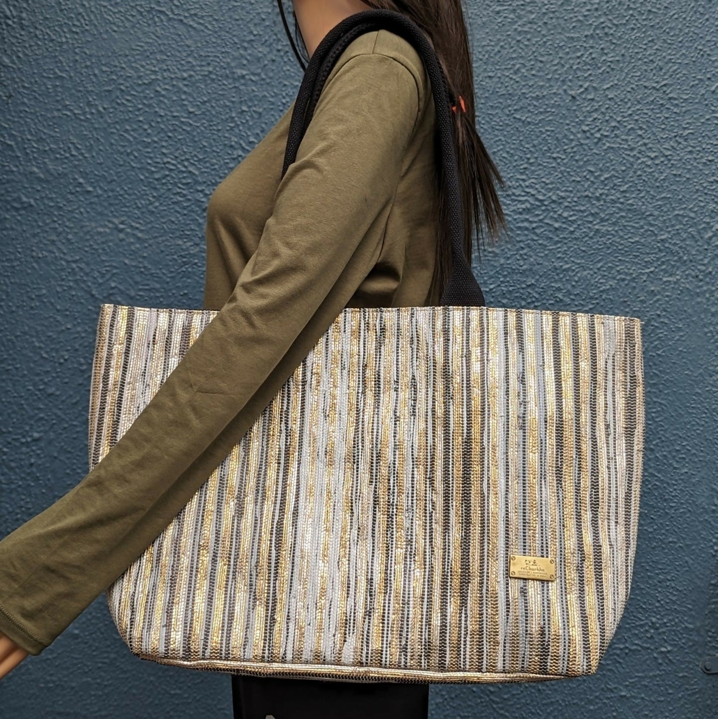 Upcycled Handwoven: The Office Tote