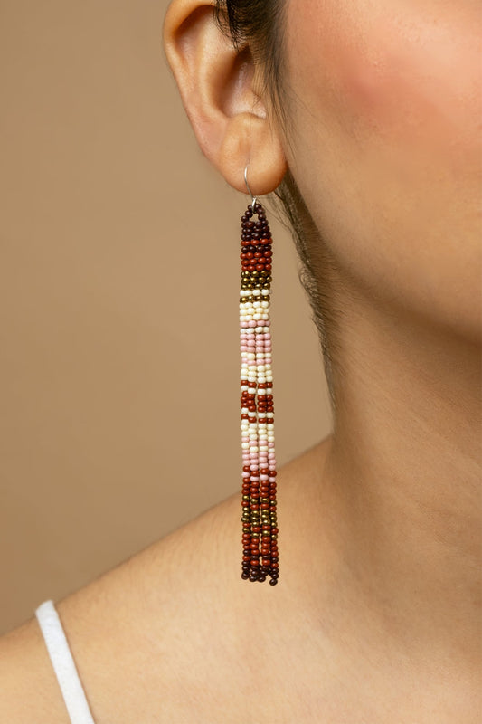 Valerie Shoulder Duster Beaded Earrings