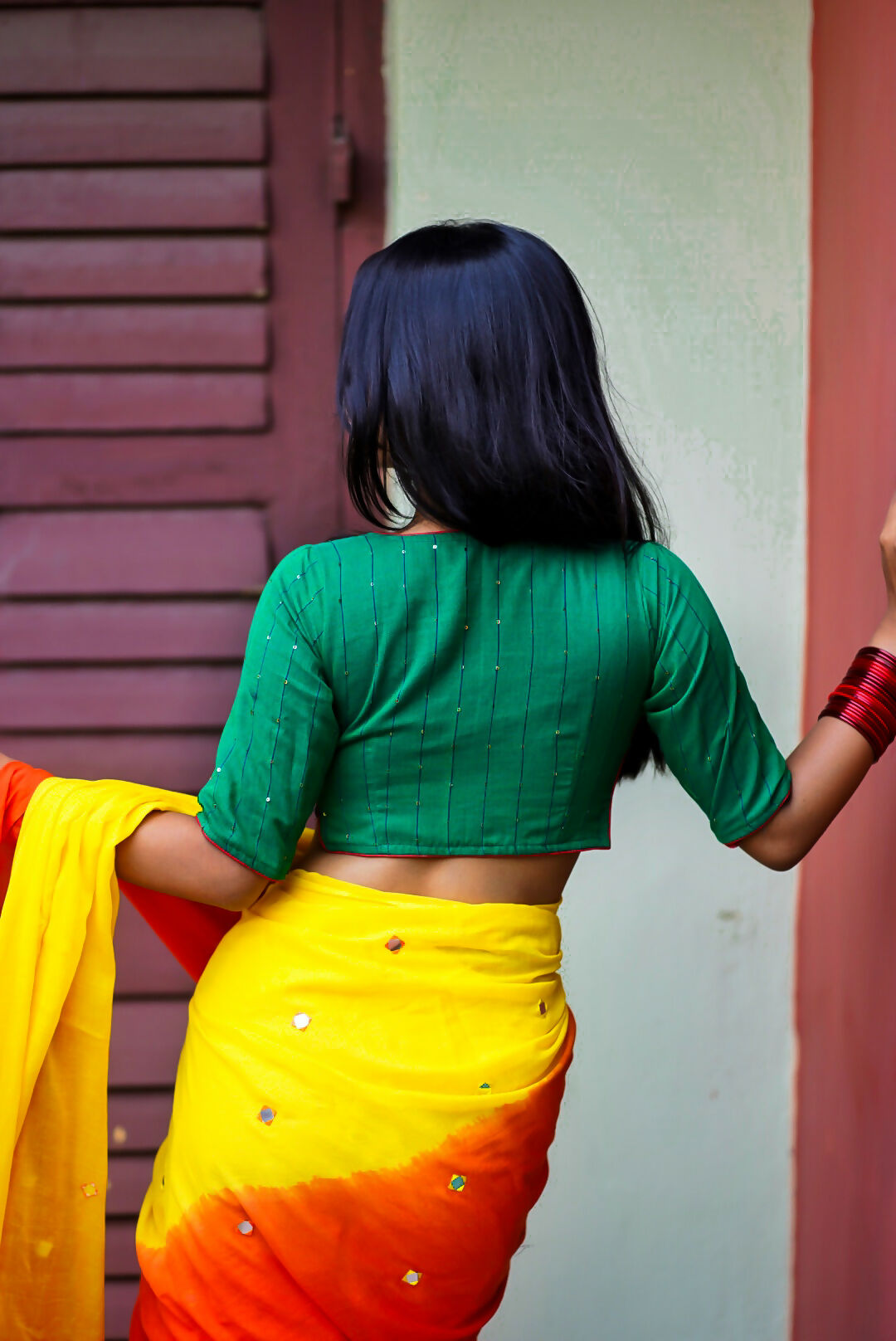 Yellow the Queen Mulmul Saree