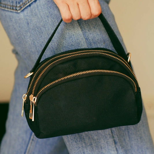 Three Pocket Pal Charcoal Sling Bag