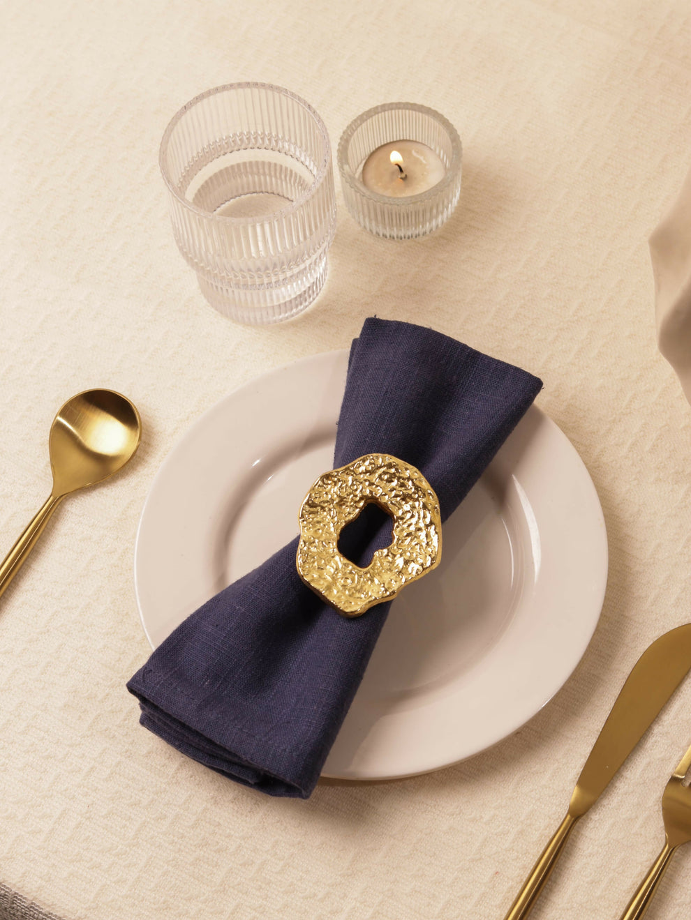 Hammered Champagne Gold Napkin Rings Local Nation