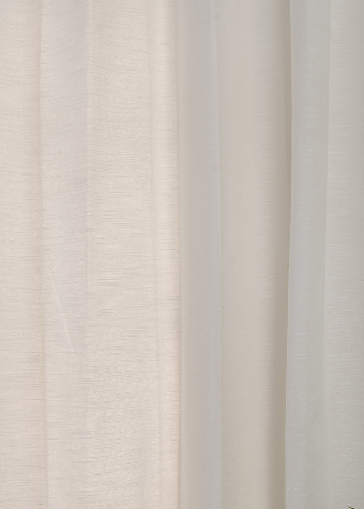 Room Darkening - Solid Warm White Cotton Plain Curtain