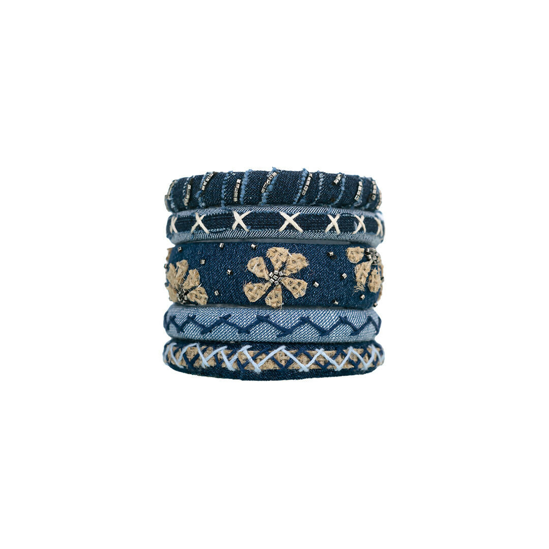 Juliet Denim Bangle Set