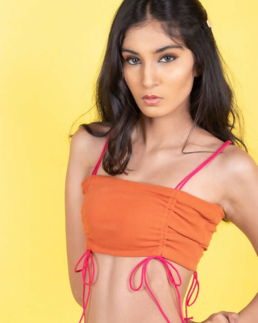 Pequina Orange Tube Top