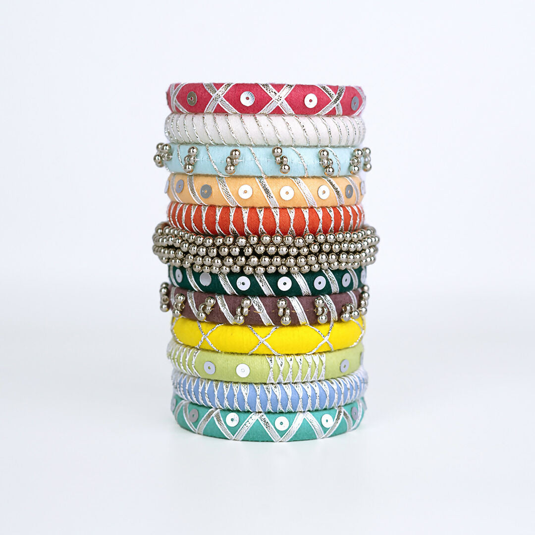 Maya Multicolor With Ghungroo Bangle Set