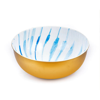 Serving Bowl Metal Shibori 12"