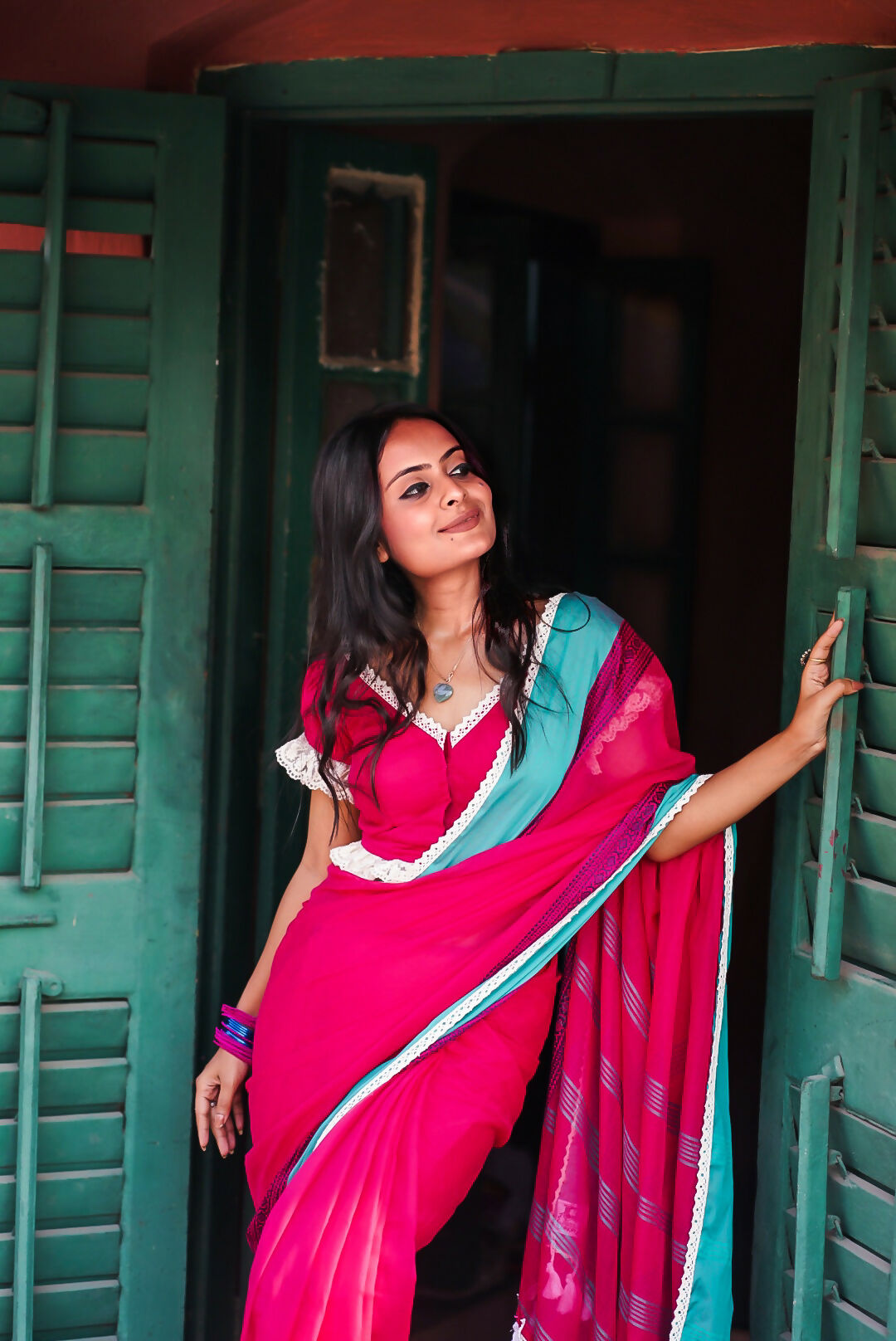 Strawberry Blast Pink Cotton Handloom Saree