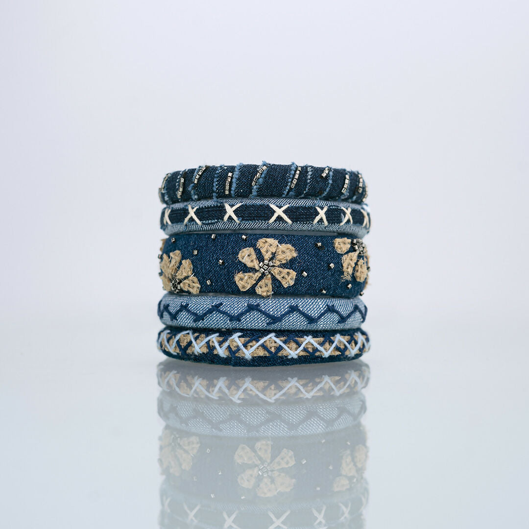 Juliet Denim Bangle Set