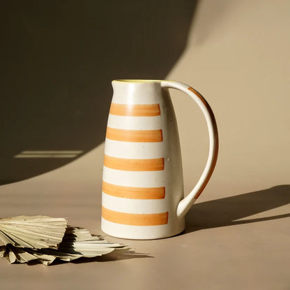 Orange Stripes Jug Vase