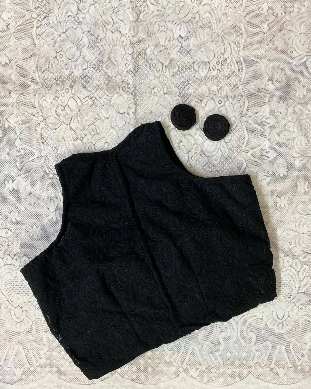 Jasmine Black Sleeveless Blouse