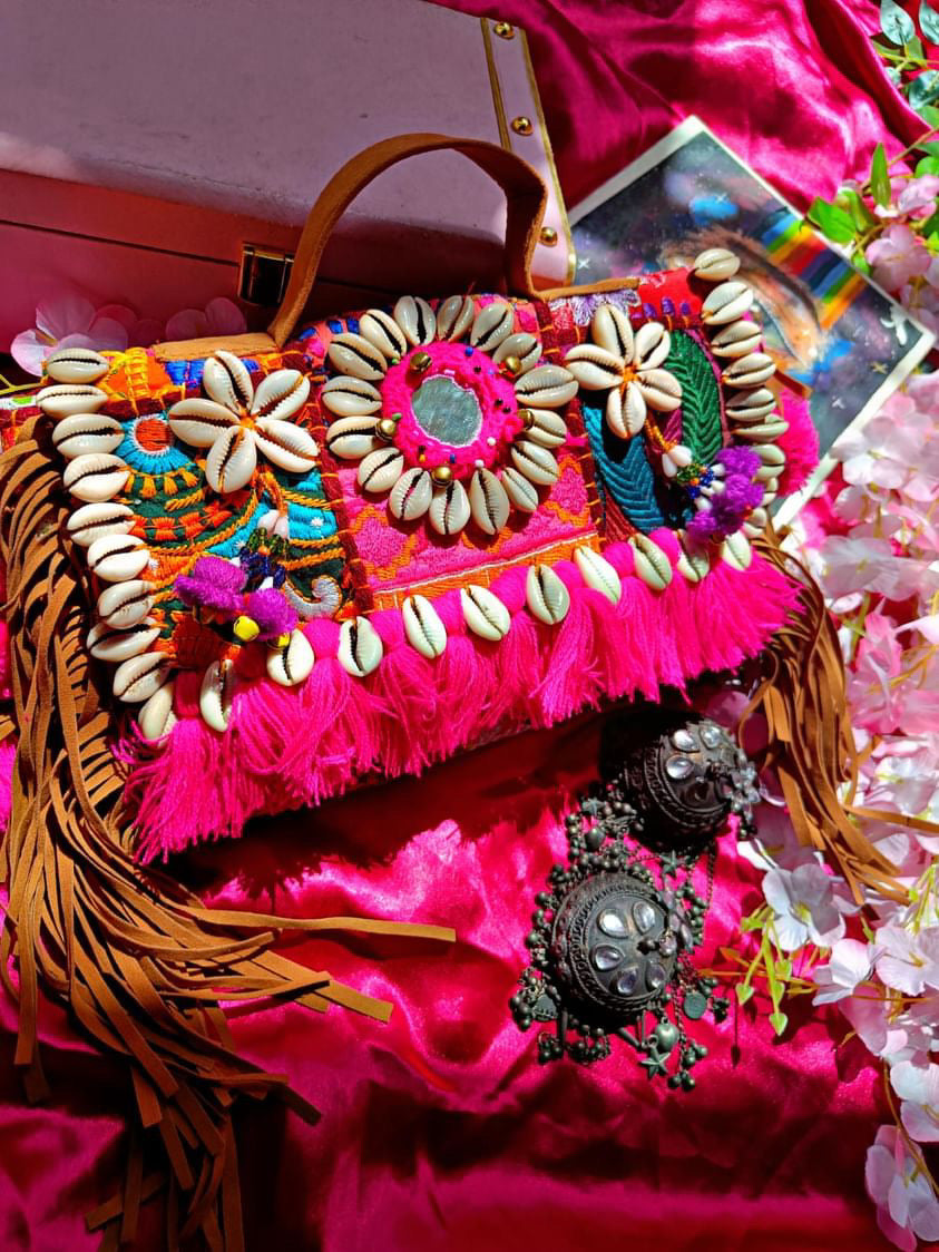 Shell Tassel Designer Boho Bag – Local Nation - Main Image