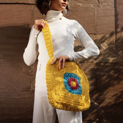 Chrysanthemum Quad Spirit crochet cross-body bag