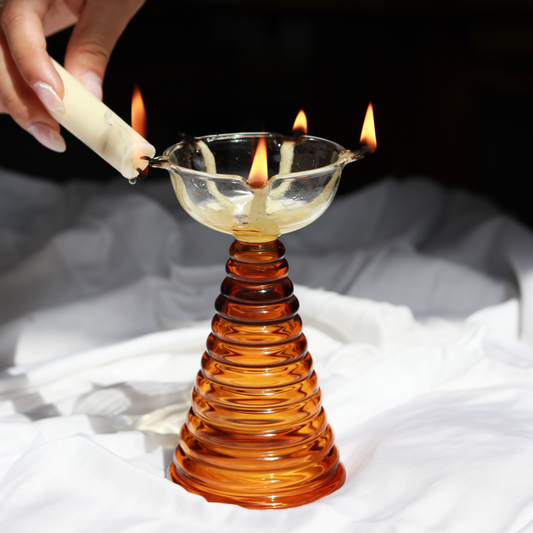 Tall Glass Diya