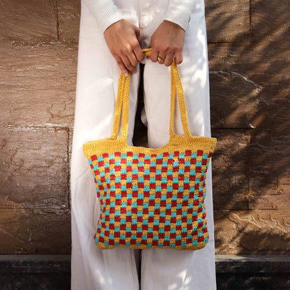 Checkered Shoulder crochet Bag