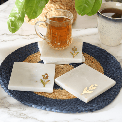 Atrangi Tulip Marble Coaster (Set Of 4)