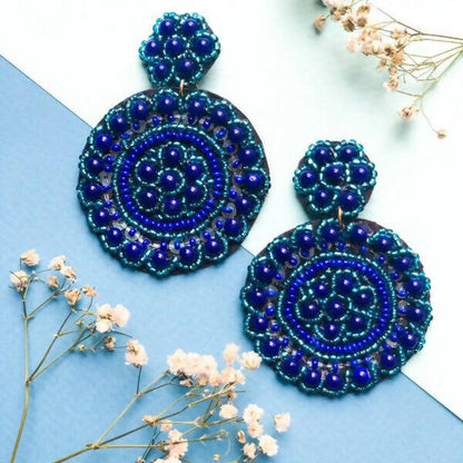 Deep Sea Beaded Earrings