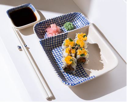 Neel- Sushi/ Chip and Dip Set with Chopstick Holder