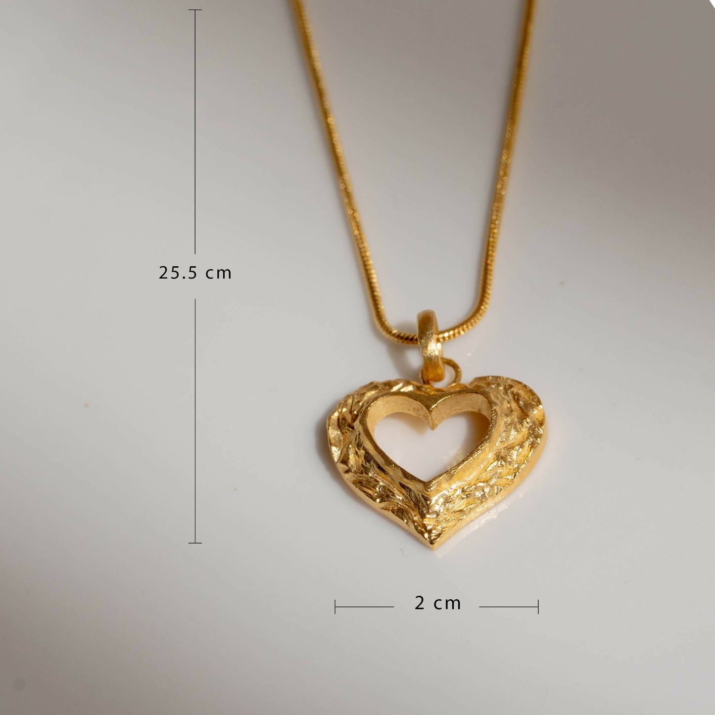 Vintage Heart Locket Gold Neckchain