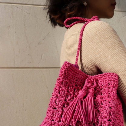 Drawstring Bucket crochet Bag