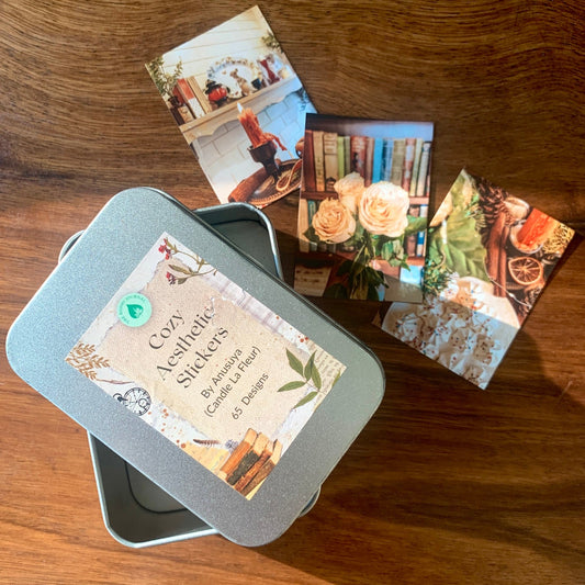 Cozy Aesthetics (Stickers in a Tin Box) by Candle La Fleur