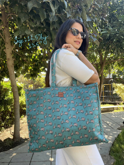 Vespa Blue Tote Bag