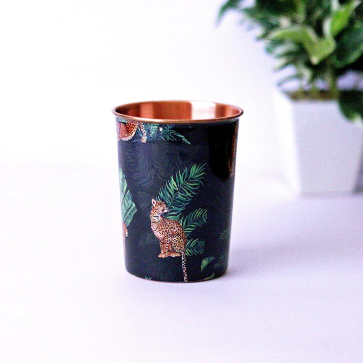 The Leopard Print Copper Tumblers - Set of 2