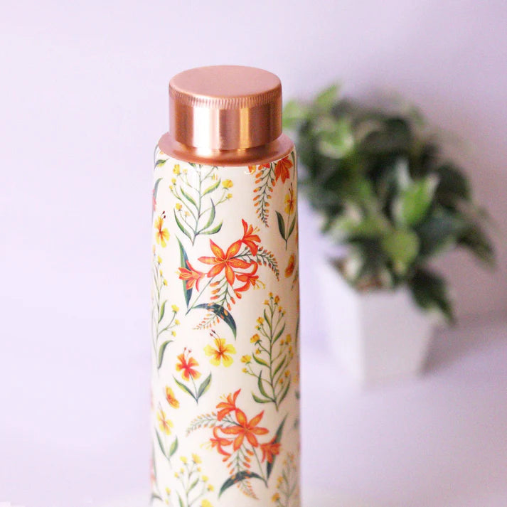 Summer Blossoms Copper bottle